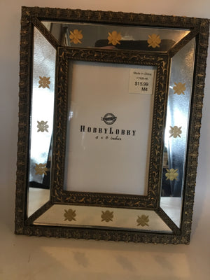 Hobby Lobby Retro Antiqued Gold Mirror 4 x 6 Frame