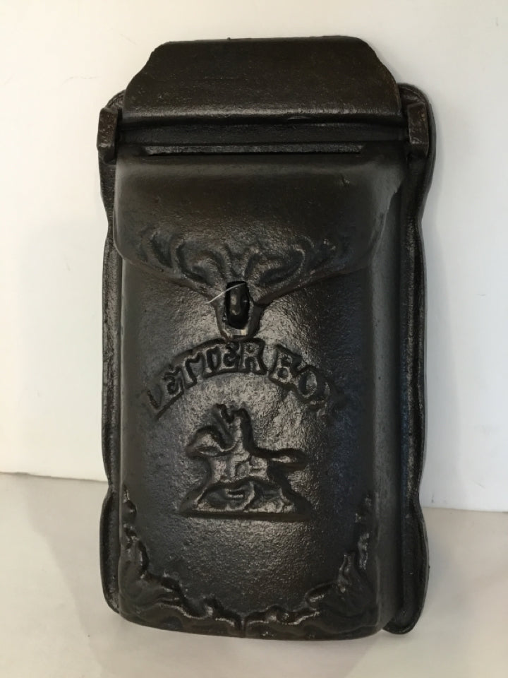 Retro Black Iron Mail Box