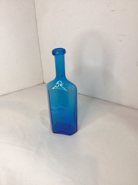 Vintage Blue Glass Fruit Bottle
