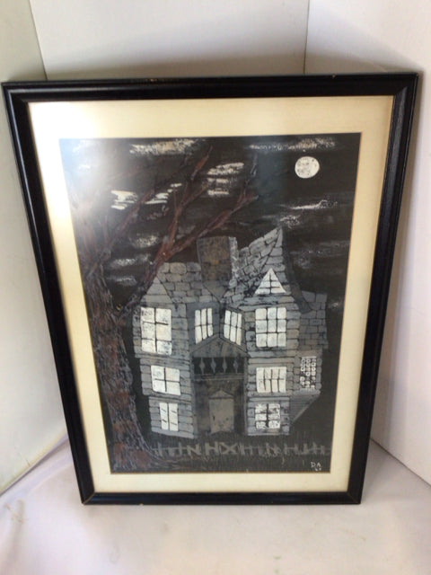 Black/White House Framed Art