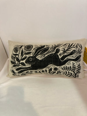 Easter Black/White Polyester Bunny Pillow