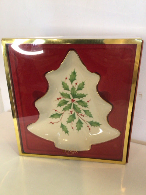 Lenox Bowl White/Green China Tree Holiday Item
