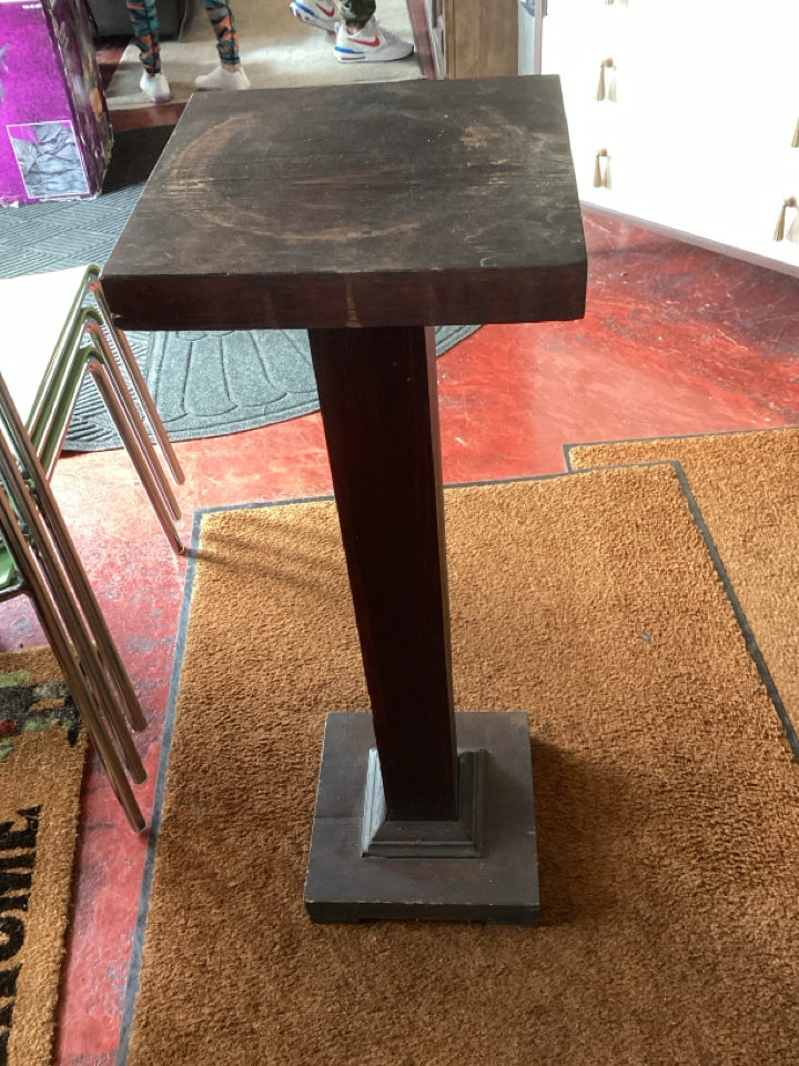 Vintage Brown Wood Plant Stand
