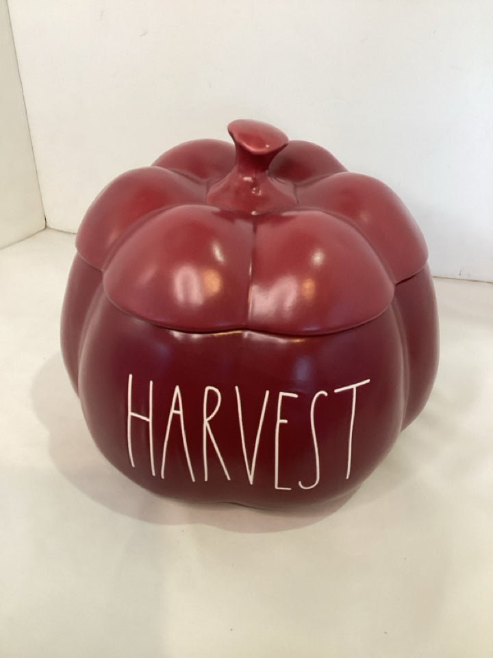 Rae Dunn Fall Wine Ceramic Pumpkin Lidded Holiday Item
