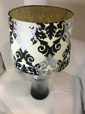 Gray/Black Glass Lamp