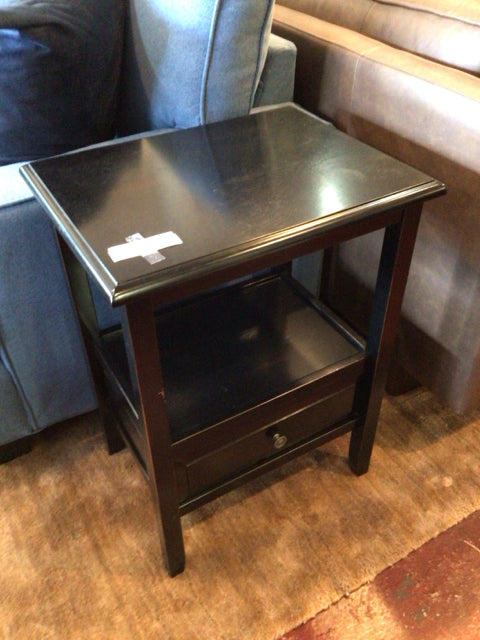 Pottery Barn Drawer Wood Espresso Table