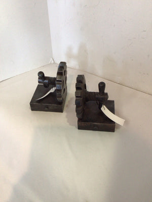 Industrial Black Metal Gear Book Ends