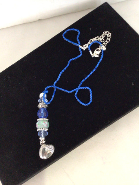 Avon Blue Beaded Necklace