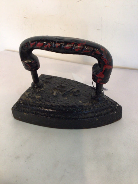 Vintage Black Cast Iron Iron Paperweight