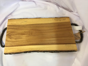 Charcuterie Brown Wood/Rope Cutting Board