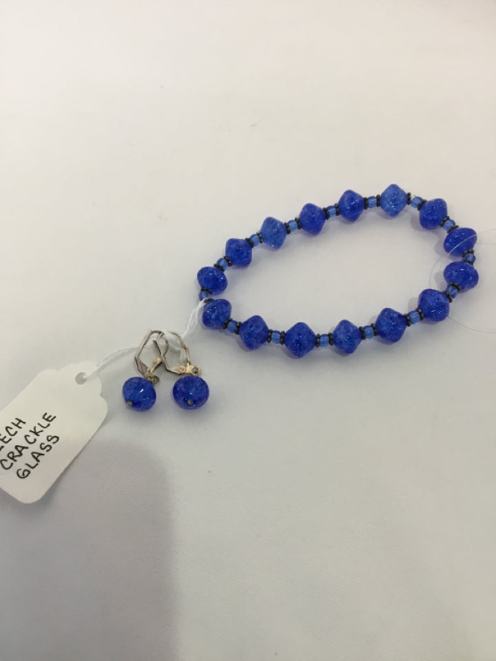 Blue w/Earrings Bracelet
