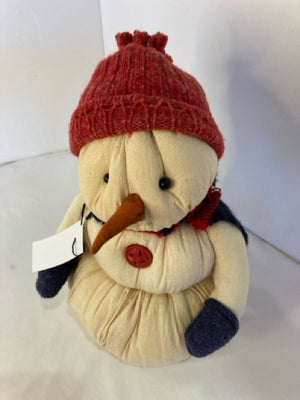 White/Red Cotton Stuffed Snowman Holiday Item