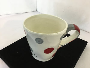 White/Red Ceramic Ohio Mug