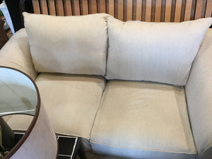 Arhaus Chevron Cream Loveseat/Love Seat/Sofa