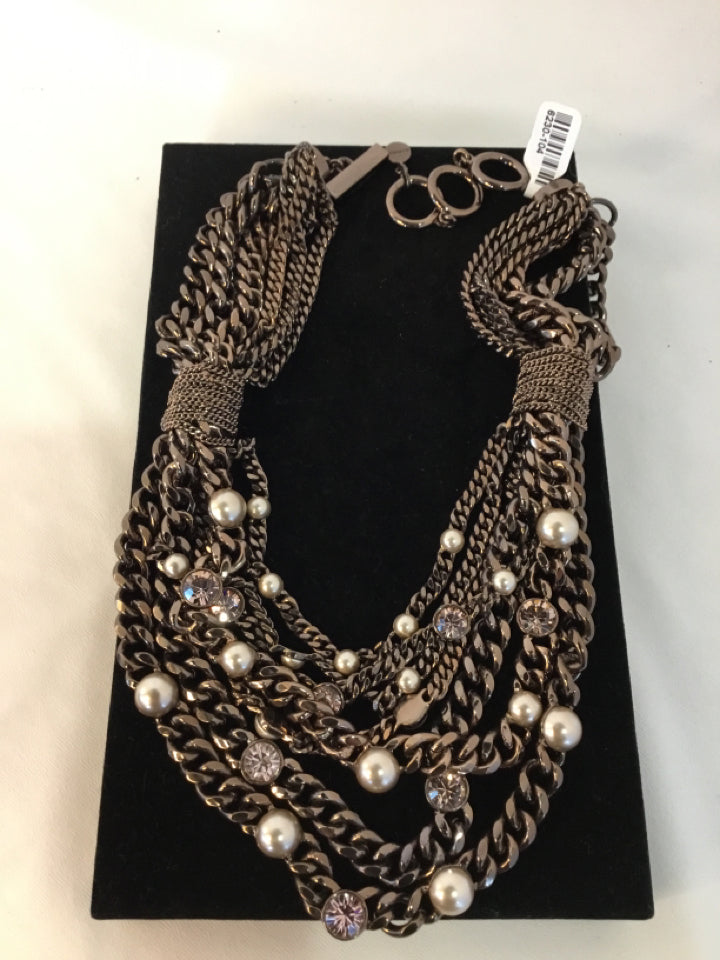 Givenchy Bronze Multi Strand Necklace