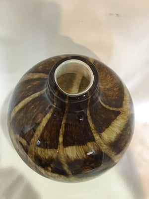 Brown/Tan Glass Vase