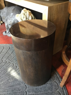 Modern Wood Round End/Side Brown Table