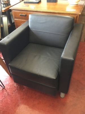 Leather Arm Black Chair