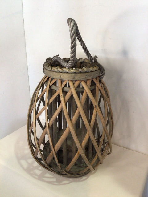 Candleholder Natural Wood Lantern