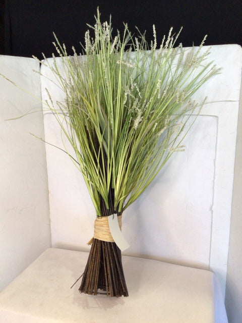 Green/White Faux Flowers