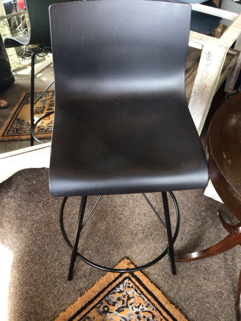 Pair Metal Swivel Black Barstool/Bar Stool