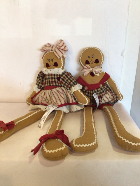 Doll Brown Pair Gingerbread Girl Holiday Item