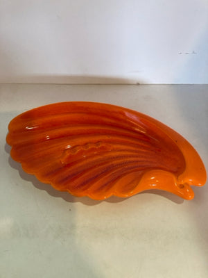 Haeger Mid Century Orange Ceramic Ash Tray