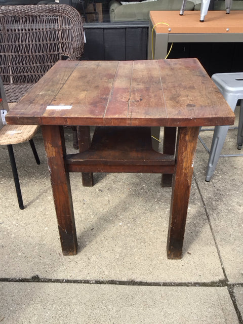 Vintage Wood Brown Table