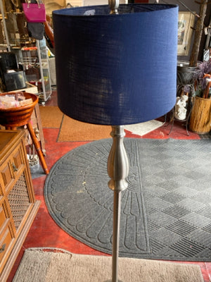 Floor Silver/Blue Metal Lamp