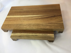 Pair Brown Wood 2 Sizes Cutting Board