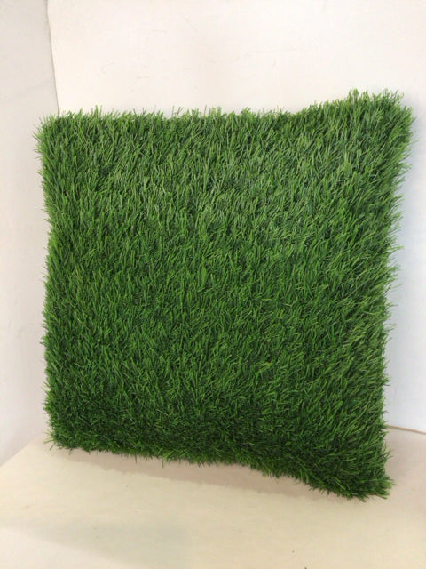 Green Faux Grass Pillow
