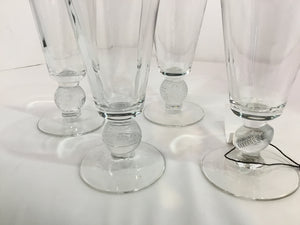 Set of 4 Clear Glass Sport Glasses