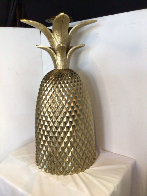 Gold Metal Pineapple Plant Stand
