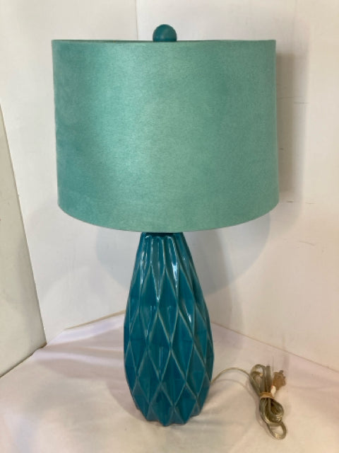 Aqua Ceramic Honey Comb Lamp