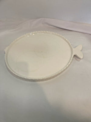 Mudpie Serving White Ceramic Fish Dish