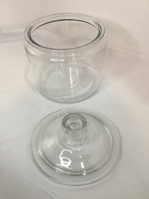 Lidded Clear Glass Jar