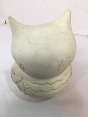 Cream Ceramic Owl Candle Holder