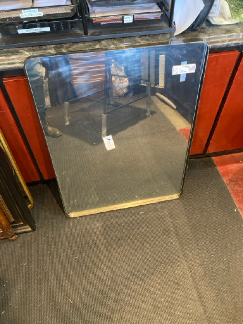Modern Silver Rectangle Mirror