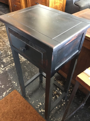 Wood w/drawer Black Table