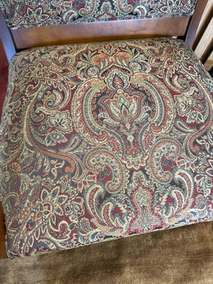 Fairfield Wood Paisley Upholstered Brown/Multi Chair