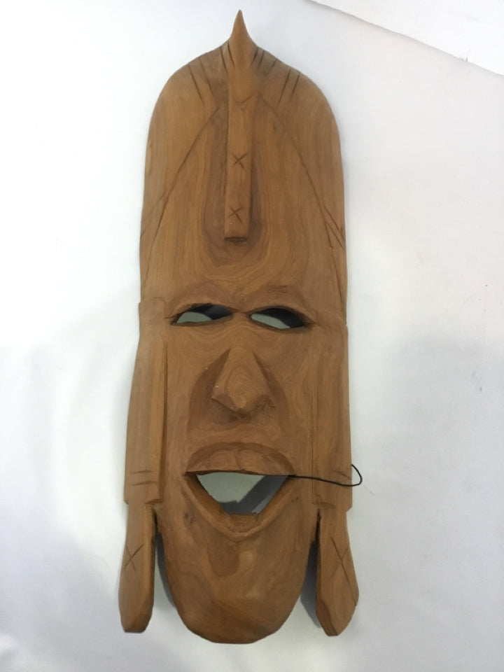 African Brown Wood Tribal Mask