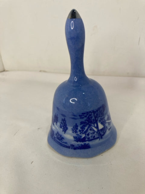 Blue/White Ceramic Farm House Bell