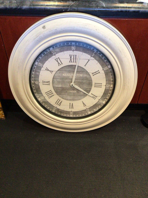 Hanging Cream Plastic Clock