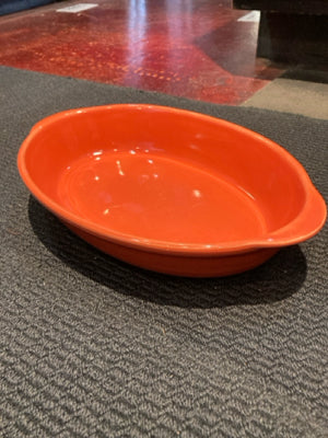 Microtop Orange Ceramic Oval Baking Dish