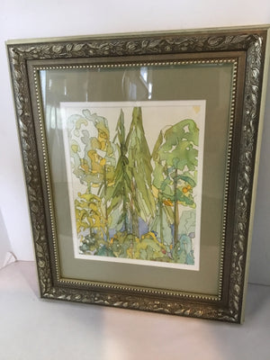 Green Forest Framed Art
