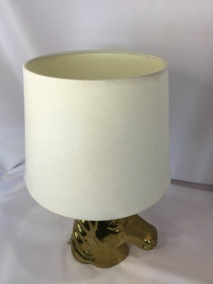 Gold Ceramic Horse Lamp