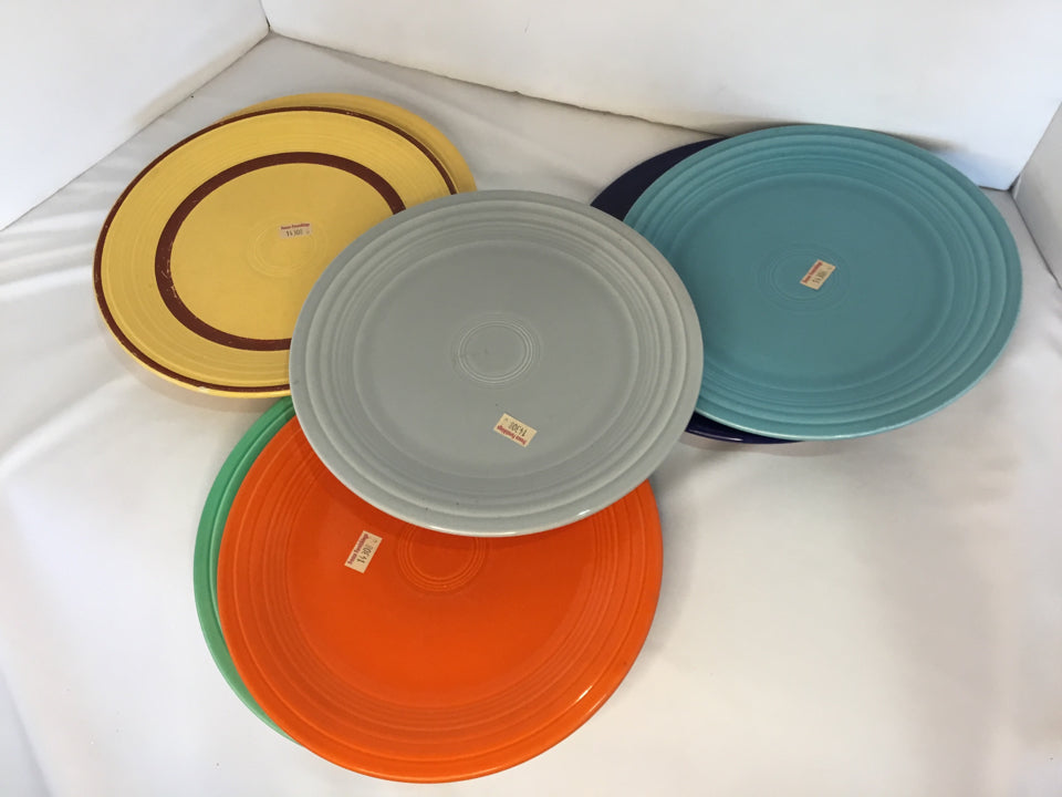 Fiesta Vintage Set of 7 Multi Stoneware Plate Set