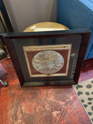 Multi-Color World Globe Framed Art
