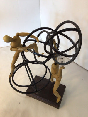 Metal Sphere People Sculpture