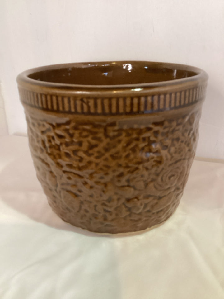 Brown Pottery Textured Planter